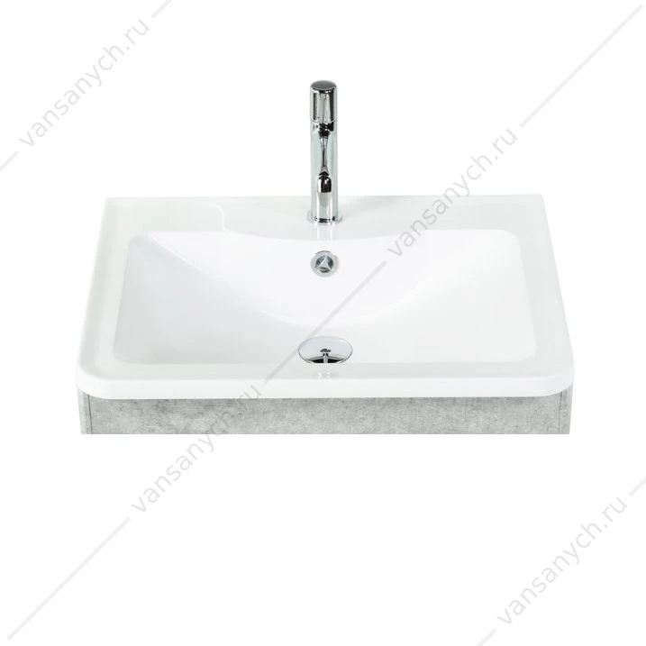 Раковина из литьевого мрамора 60см BelBagno, белый, BB600/455-LV-MR-ALR