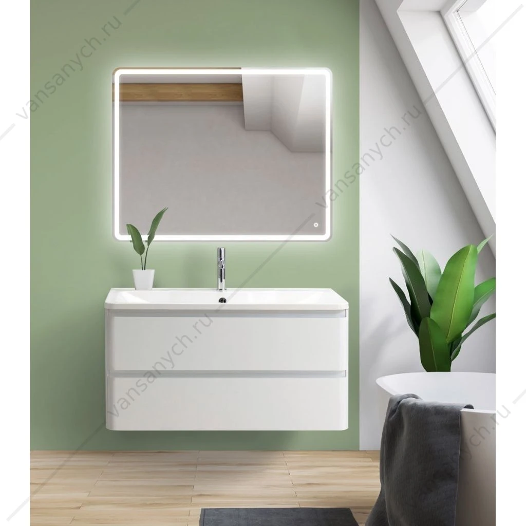 Тумба под раковину 120см BelBagno ALBANO, Bianco Lucido, ALBANO-1200-2C-SO-BL