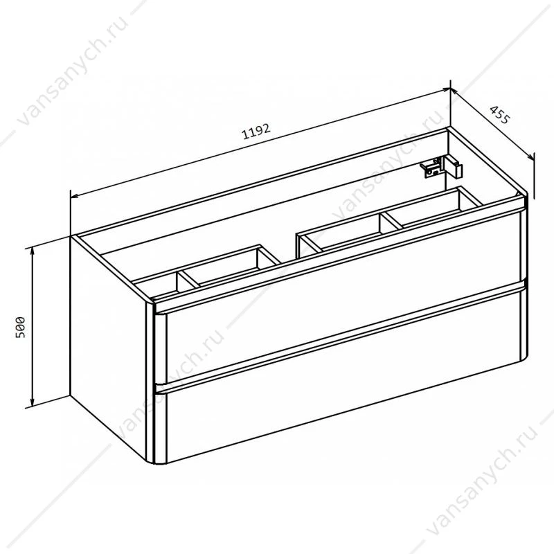 Тумба под раковину 120см BelBagno ALBANO, Cemento Verona Grigio, ALBANO-1200-2C-SO-CVG
