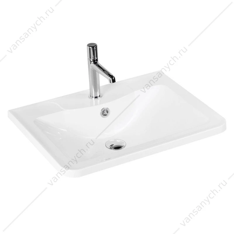 Раковина из литьевого мрамора 70см BelBagno, белый, BB700/455-LV-MR-ALR