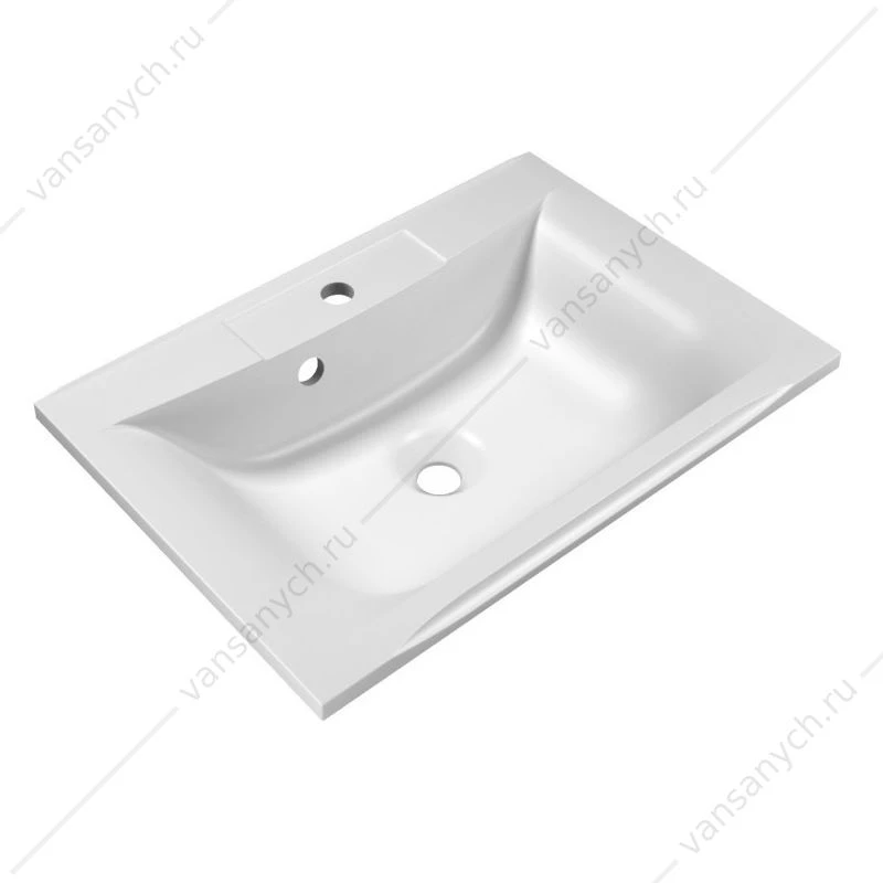 Раковина из иск. мрамора, 650x450x150, белый, BB650/450-LV-MR-PR