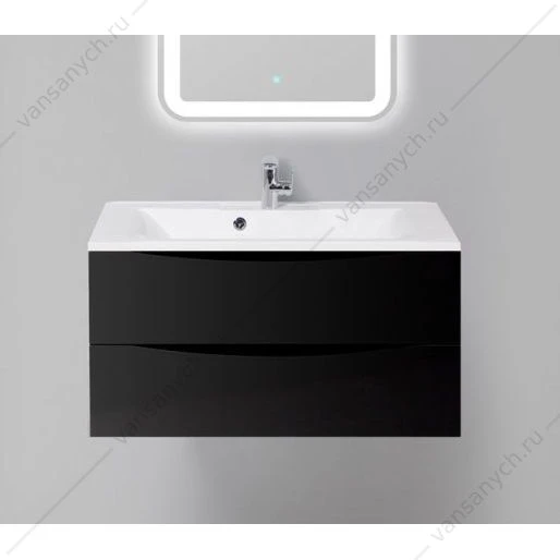 Тумба под раковину 90см BelBagno MARINO, Nero Lucido, MARINO-900-2C-SO-NL-P