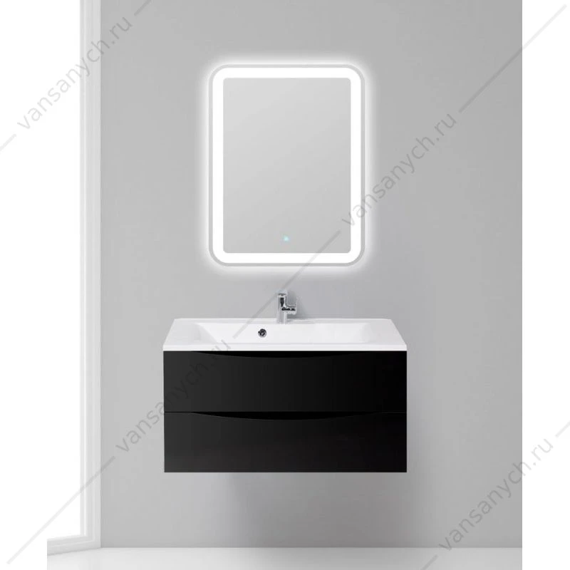 Тумба под раковину 90см BelBagno MARINO, Nero Lucido, MARINO-900-2C-SO-NL-P