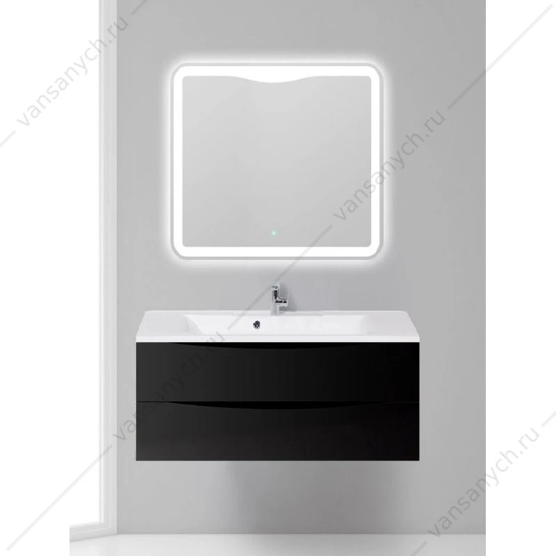 Тумба под раковину 110 см BelBagno MARINO, Nero Lucido, MARINO-1100-2C-SO-NL-P