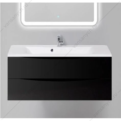 Тумба под раковину 110 см BelBagno MARINO, Nero Lucido, MARINO-1100-2C-SO-NL-P