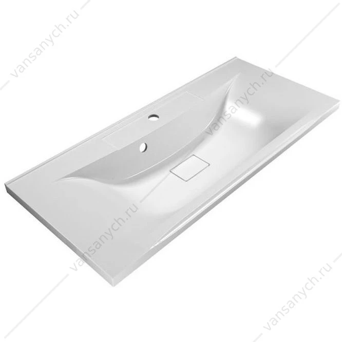Раковина из литьевого мрамора 110см BelBagno, белый, BB1100/450-LV-MR-PR