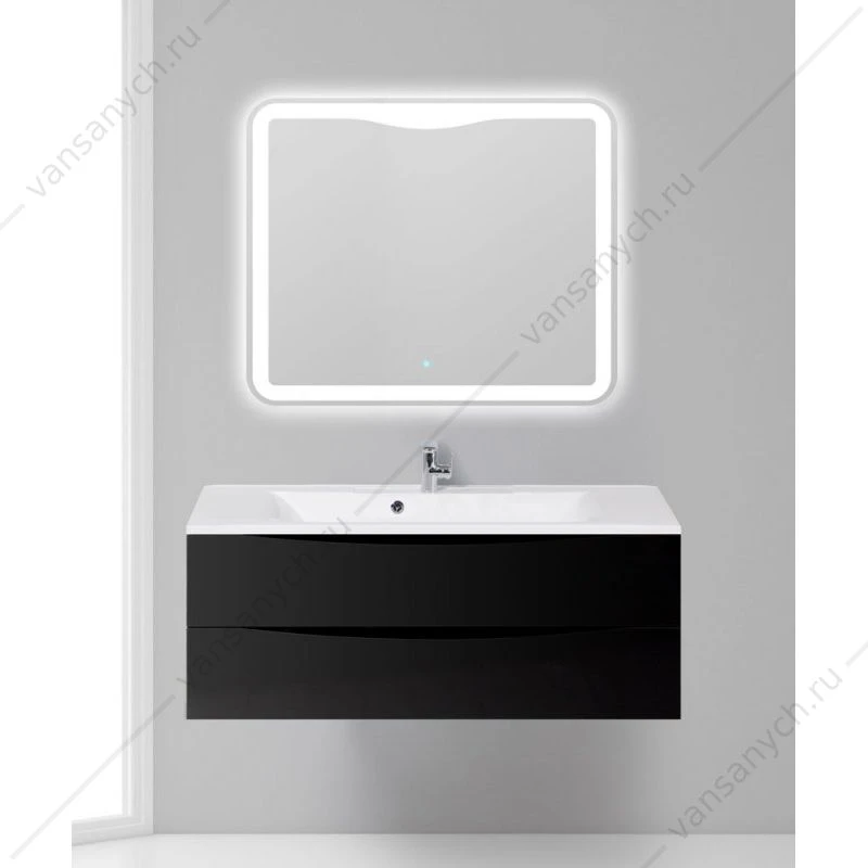 Тумба под раковину 120см BelBagno MARINO, Nero Lucido, MARINO-1200-2C-SO-NL-P