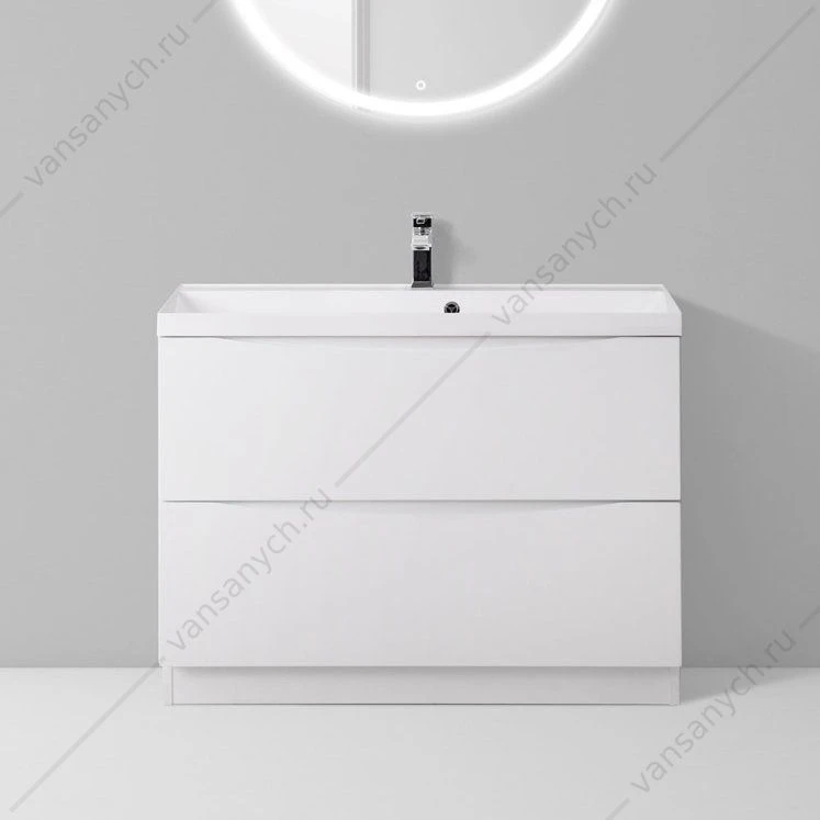 Тумба под раковину 80см BelBagno MARINO напольная, Bianco Lucido, MARINO-800-2C-PIA-BL-P