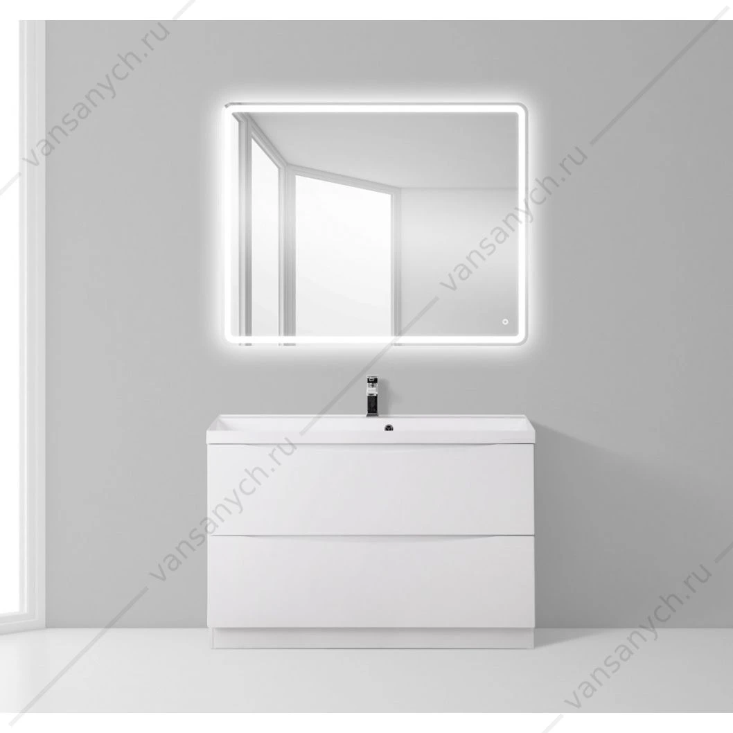 Тумба под раковину 90см BelBagno MARINO напольная, Bianco Lucido, MARINO-900-2C-PIA-BL-P