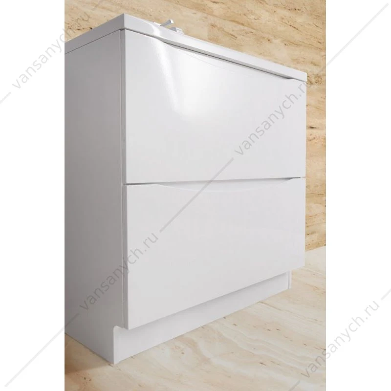Тумба под раковину 100см BelBagno MARINO напольная, Bianco Lucido, MARINO-1000-2C-PIA-BL-P