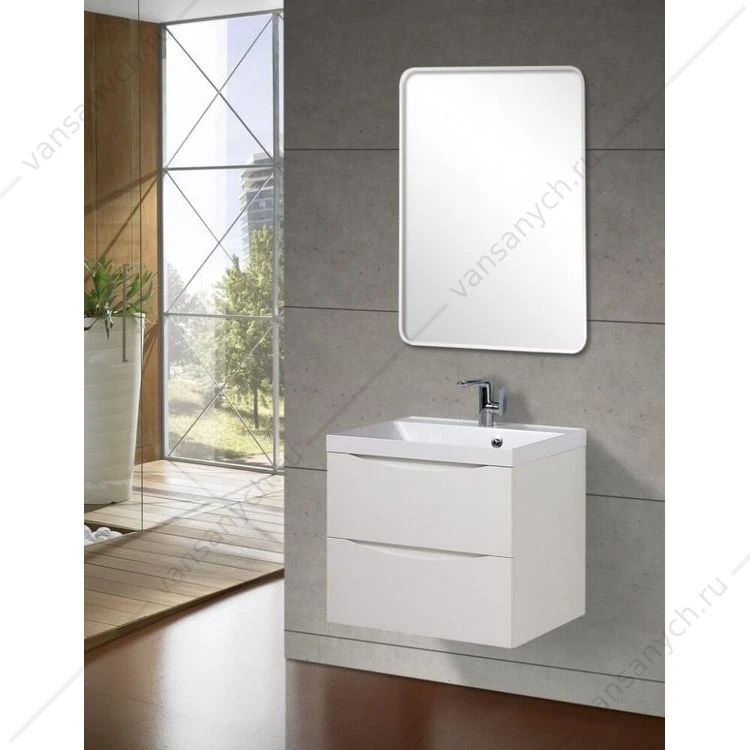 Тумба под раковину 60см BelBagno MARINO-H60, Bianco Lucido, MARINO-H60-600-2C-SO-BL-P