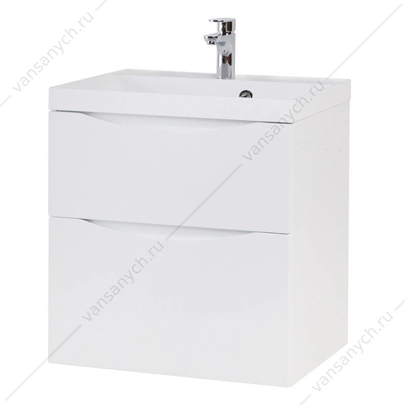 Тумба под раковину 60см BelBagno MARINO-H60, Bianco Lucido, MARINO-H60-600-2C-SO-BL-P