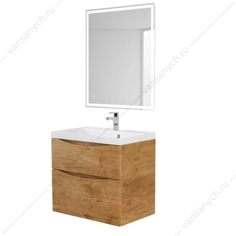 Тумба под раковину 60см BelBagno MARINO-H60, Rovere Nature, MARINO-H60-600-2C-SO-RN-P