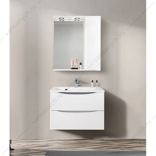Тумба под раковину 70см BelBagno MARINO-H60, Bianco Lucido, MARINO-H60-700-2C-SO-BL-P