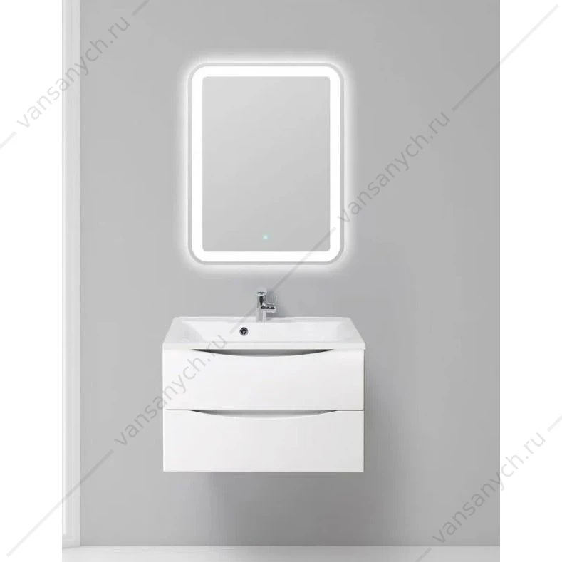 Тумба под раковину 70см BelBagno MARINO-H60, Bianco Lucido, MARINO-H60-700-2C-SO-BL-P