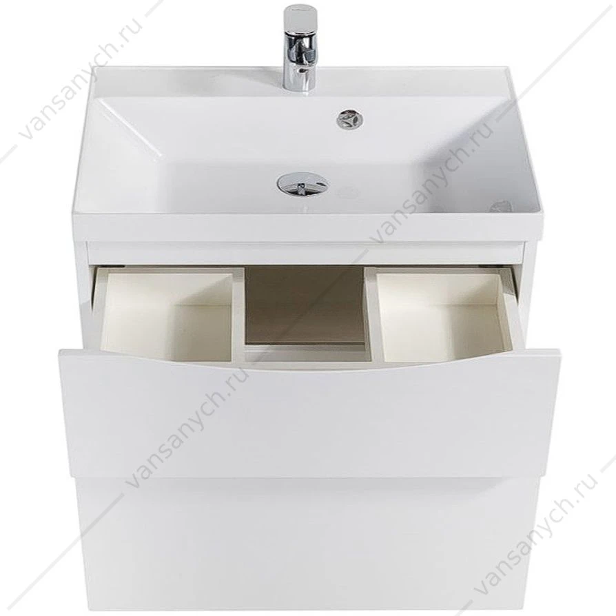 Тумба под раковину 70см BelBagno MARINO-H60, Bianco Lucido, MARINO-H60-700-2C-SO-BL-P