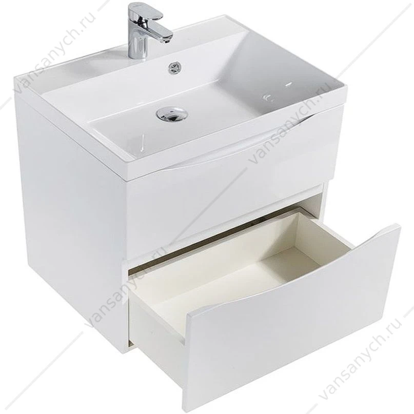 Тумба под раковину 70см BelBagno MARINO-H60, Bianco Lucido, MARINO-H60-700-2C-SO-BL-P