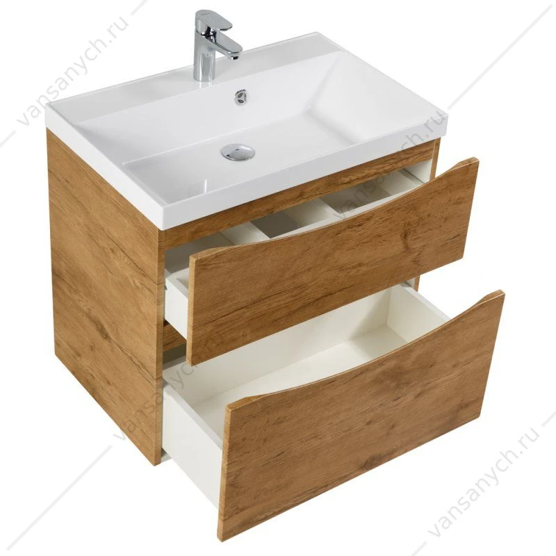 Раковина из литьевого мрамора 70см BelBagno, белый, BB700/450-LV-MR-AST