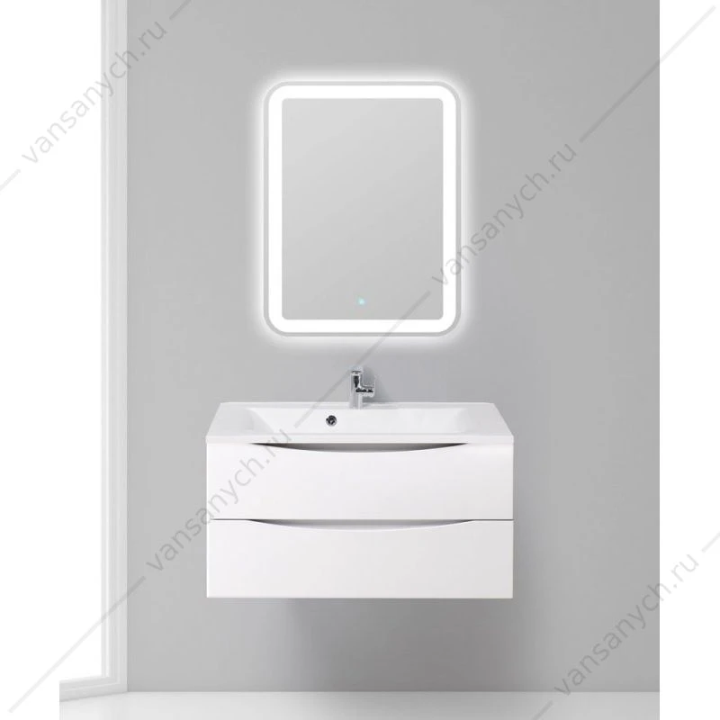 Тумба под раковину 80см BelBagno MARINO-H60, Bianco Lucido, MARINO-H60-800-2C-SO-BL-P