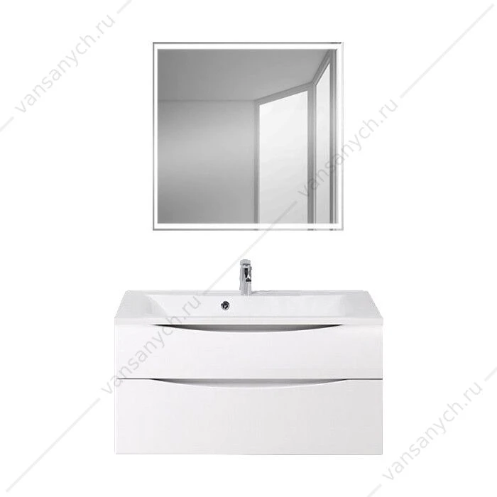 Тумба под раковину 100см BelBagno MARINO-H60, Bianco Lucido, MARINO-H60-1000-2C-SO-BL-P