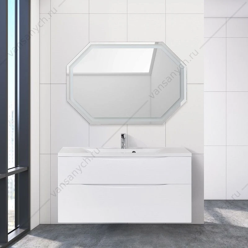 Тумба под раковину 120см BelBagno MARINO-H60, Bianco Lucido, MARINO-H60-1200-2C-SO-BL-P