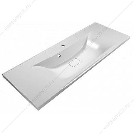 Раковина из литьевого мрамора 120см BelBagno, белый, BB1200/450-LV-MR-PR