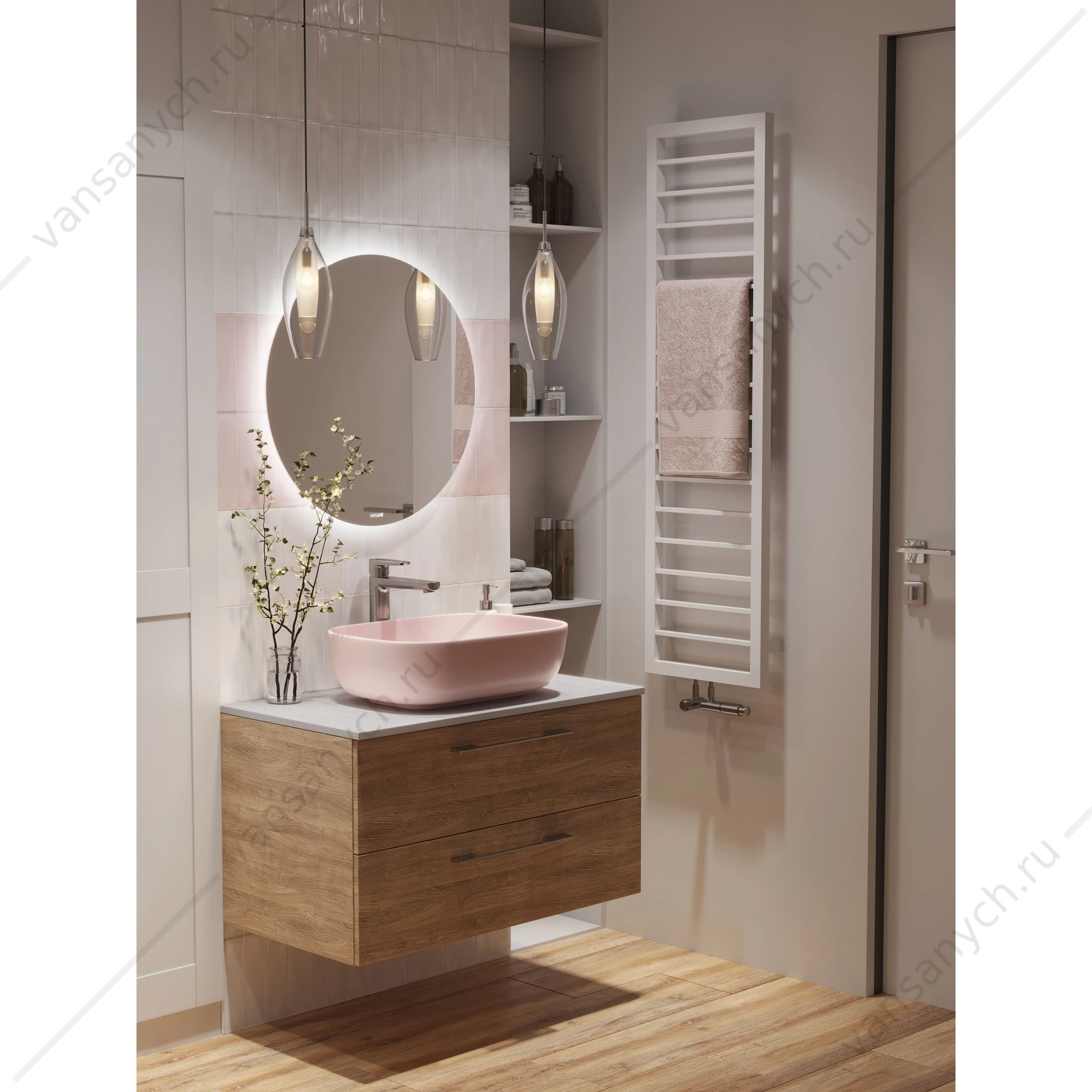 Зеркало ECLIPSE smart 80x80 с подсветкой круглое, А64143