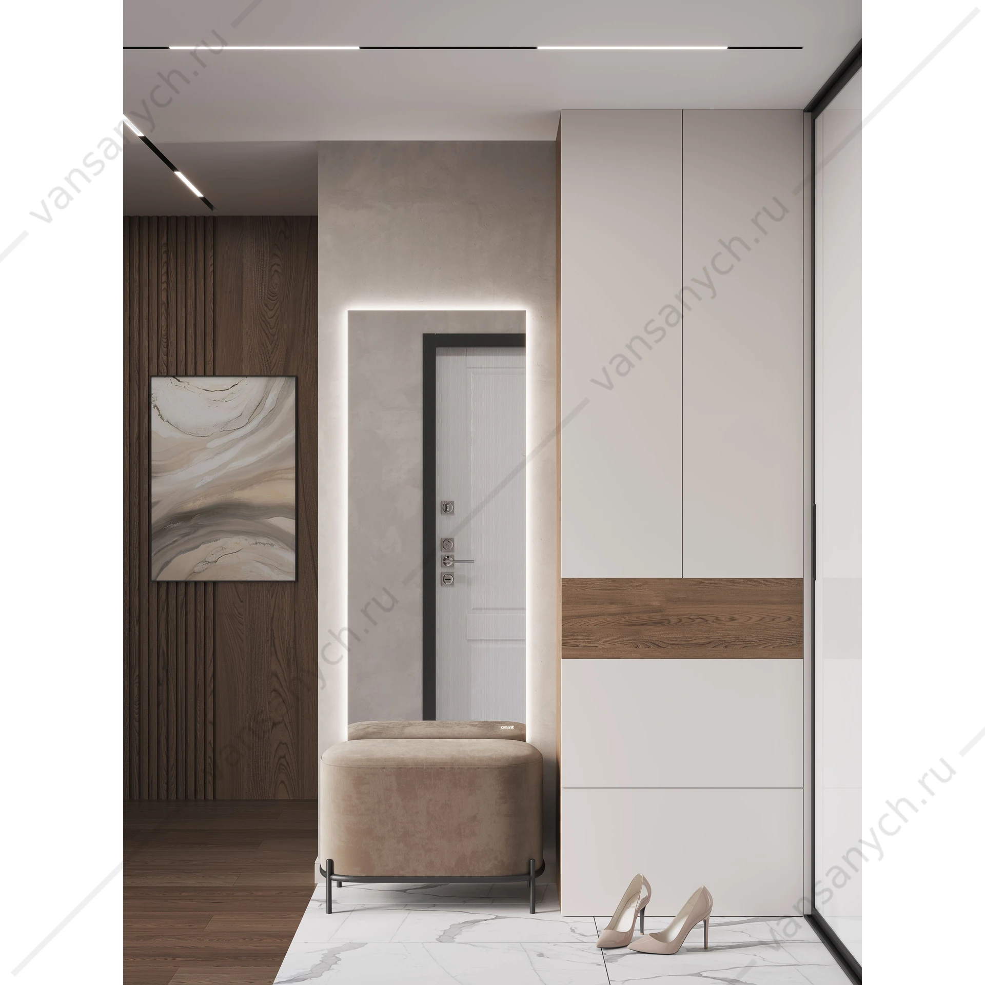 Зеркало ECLIPSE smart 50х125 с подсветкой прямоугольное, А64154