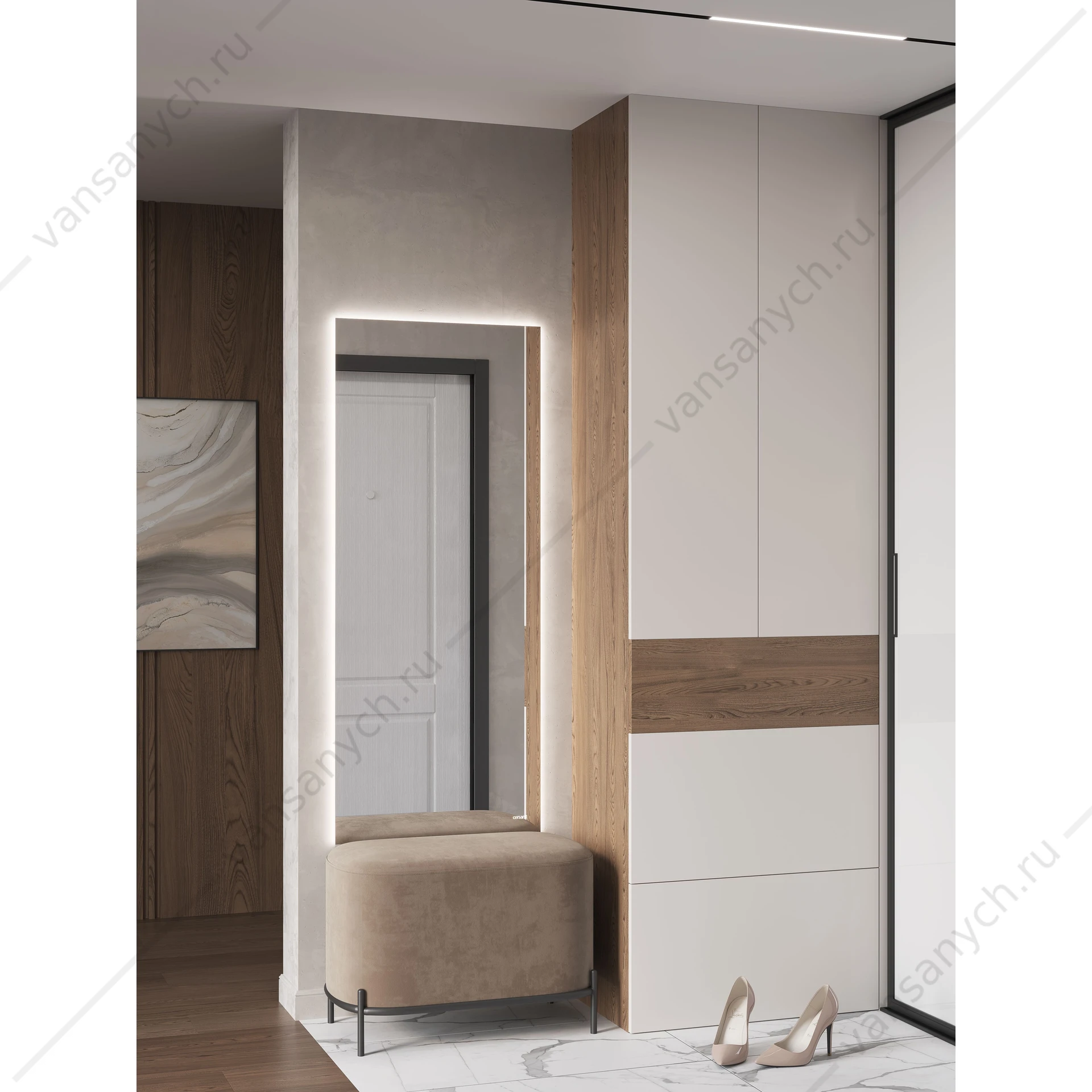 Зеркало ECLIPSE smart 50х125 с подсветкой прямоугольное, А64154