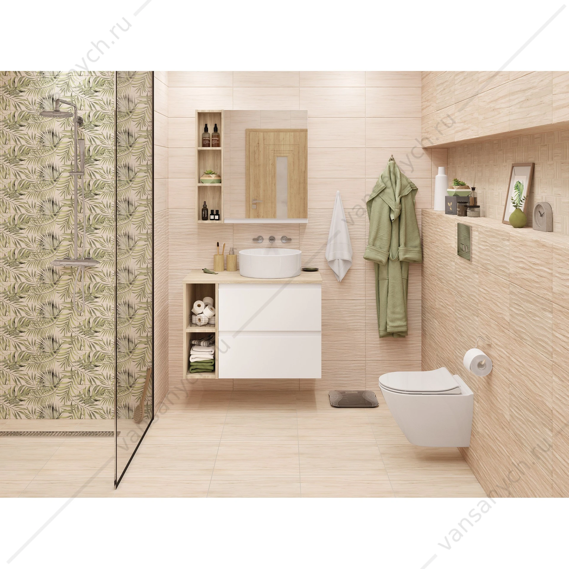 Модуль для тумбы Cersanit MODUO 20, дуб, SB-MD-MOD20-SZ