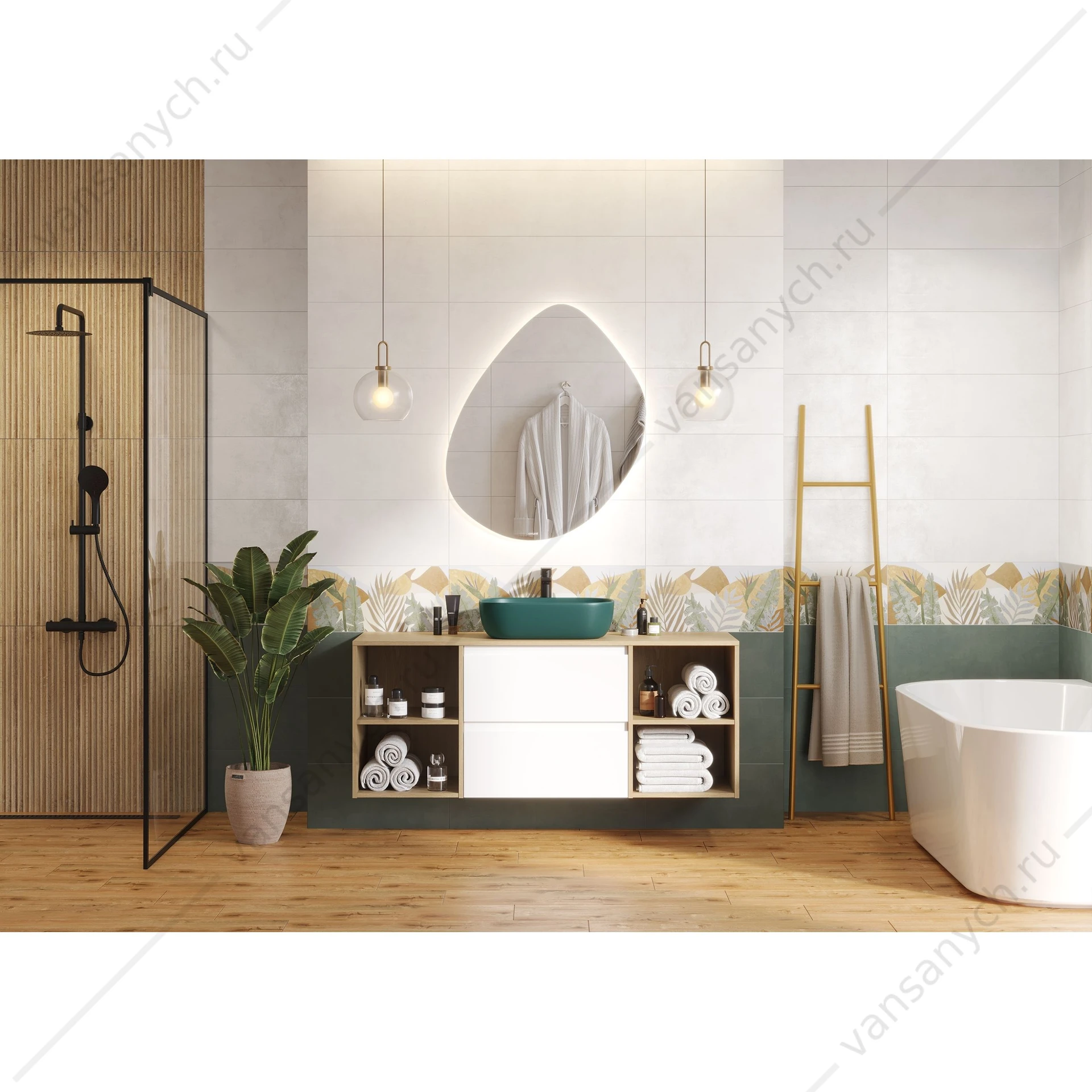 Модуль для тумбы Cersanit MODUO 40, дуб, SB-MD-MOD40-SZ