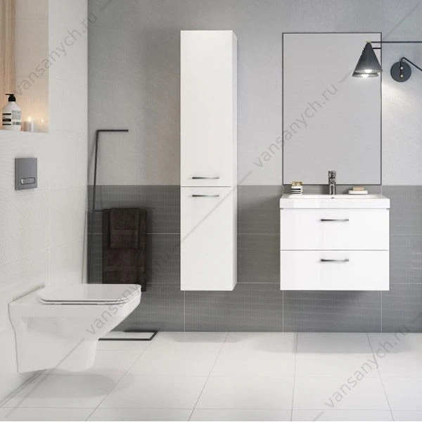 Тумба под раковину 60 Cersanit LARA, белая, S-SZ-Cersanit LARA-CO60/Wh/64133, подвесная