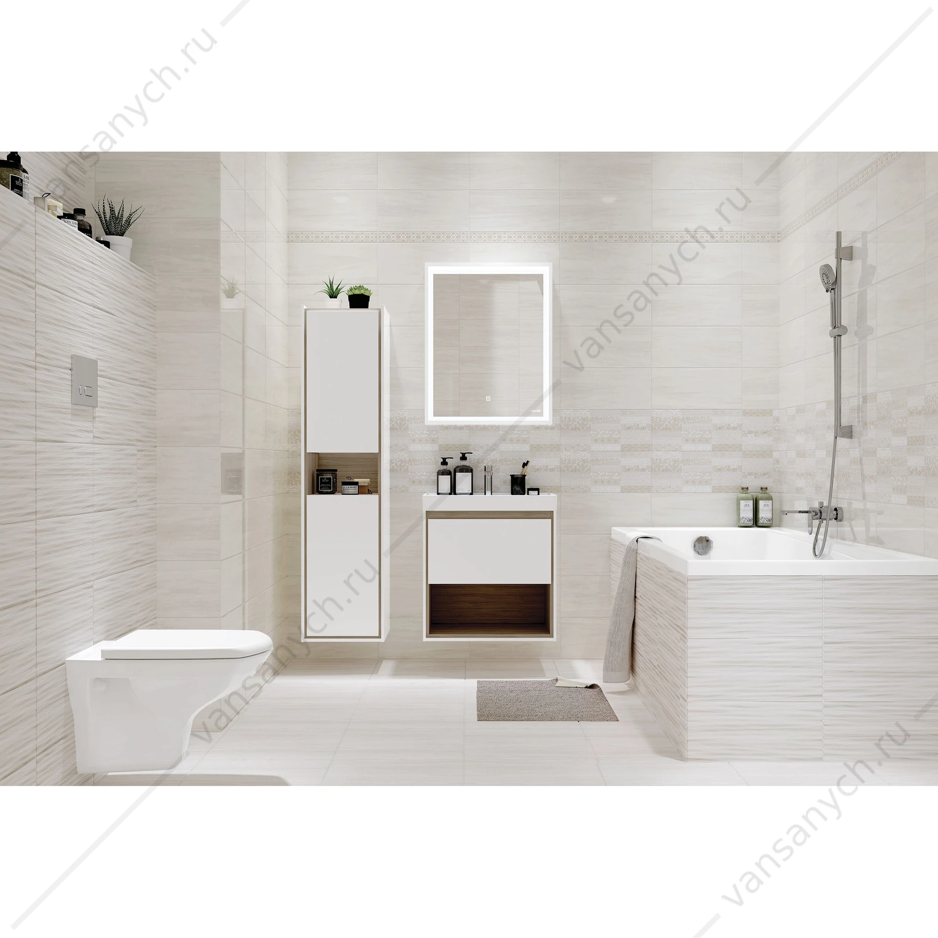 Тумба под раковину 60 Cersanit LOUNA, белая, SP-SZ-LOU-CO60/Wh, подвесная