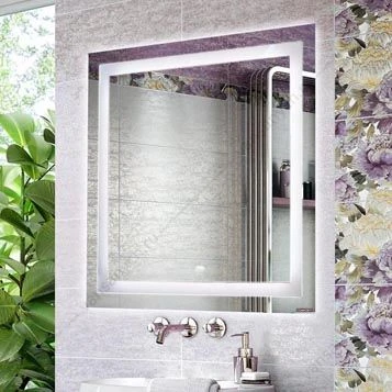 Зеркало 75х75 COMFORTY Квадрат светодиодная лента, БЕСКОНТАКТНЫЙ СЕНСОР, 00-00005258CF