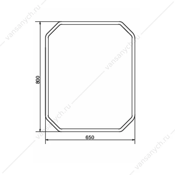 Зеркало 65х80 COMFORTY Колеус LED-подсветка, БЕСКОНТАКТНЫЙ СЕНСОР, 00-00005259CF