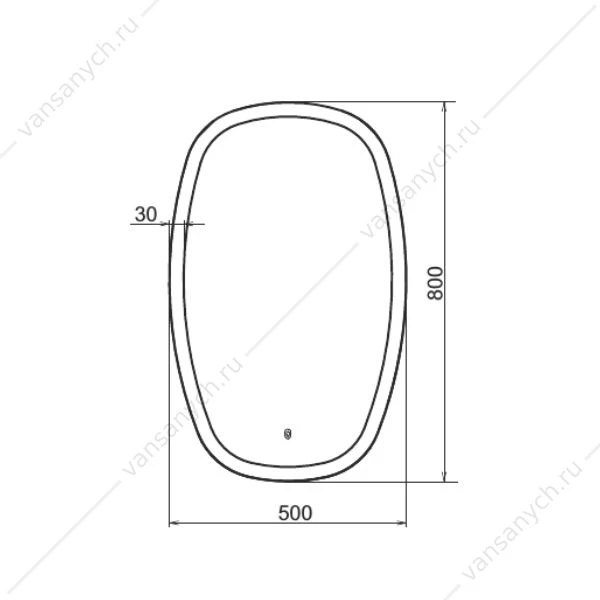 Зеркало 50х80 COMFORTY Космея светодиодная лента, БЕСКОНТАКТНЫЙ СЕНСОР, 00-00005260CF