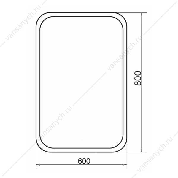 Зеркало 60х80 COMFORTY Пион LED подсветка, БЕСКОНТАКТНЫЙ СЕНСОР, 00-00012704CF