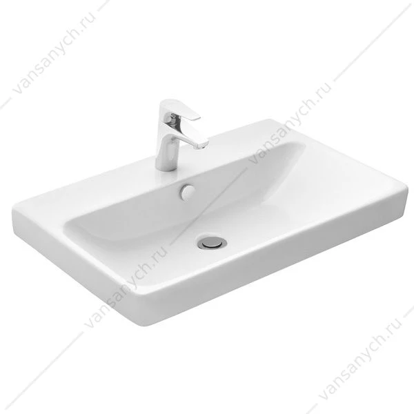 Тумба с раковиной 70 COMFORTY Вена дуб дымчатый с раковиной Адриана 70, 00-00008929CF