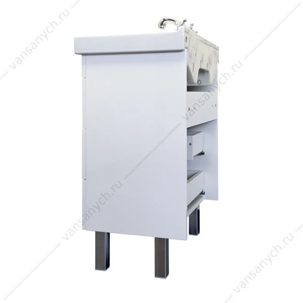 Тумба с раковиной 60Н COMFORTY Никосия белый глянец с раковиной Fest 60 F01, 00-00011160CF