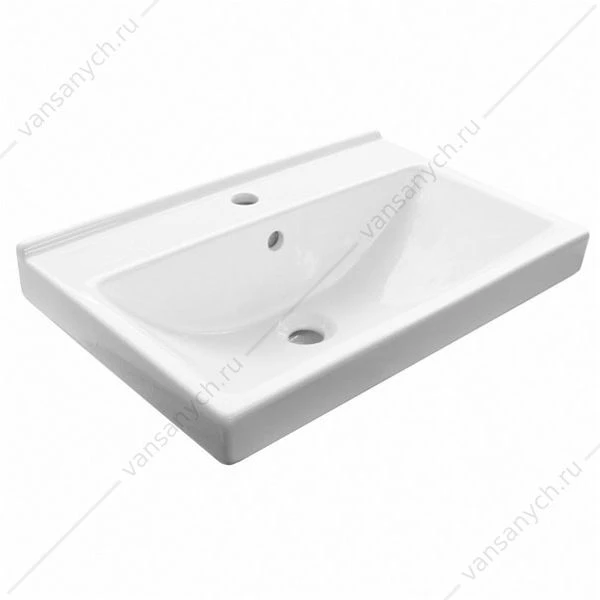 Тумба с раковиной 60П COMFORTY Никосия белый глянец с раковиной Fest 60 F01, 00-00011161CF