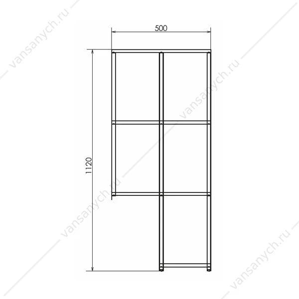 Стеллаж подвесной 50 COMFORTY Порто дуб дымчатый, 00-00010675CF