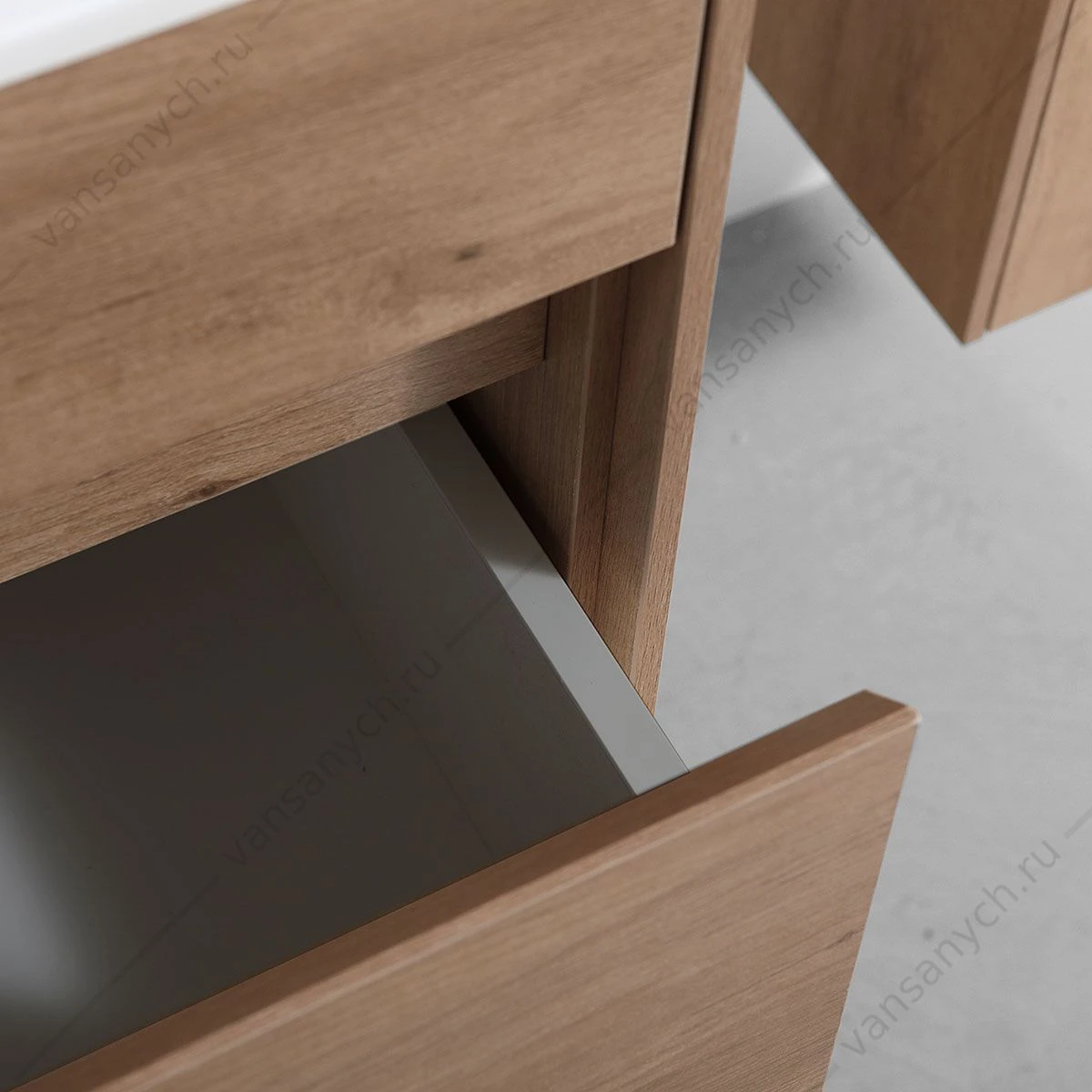 Тумба под раковину 60 Chiara подвесная, 1 ящик, N.Oak, VMC-2C600NO