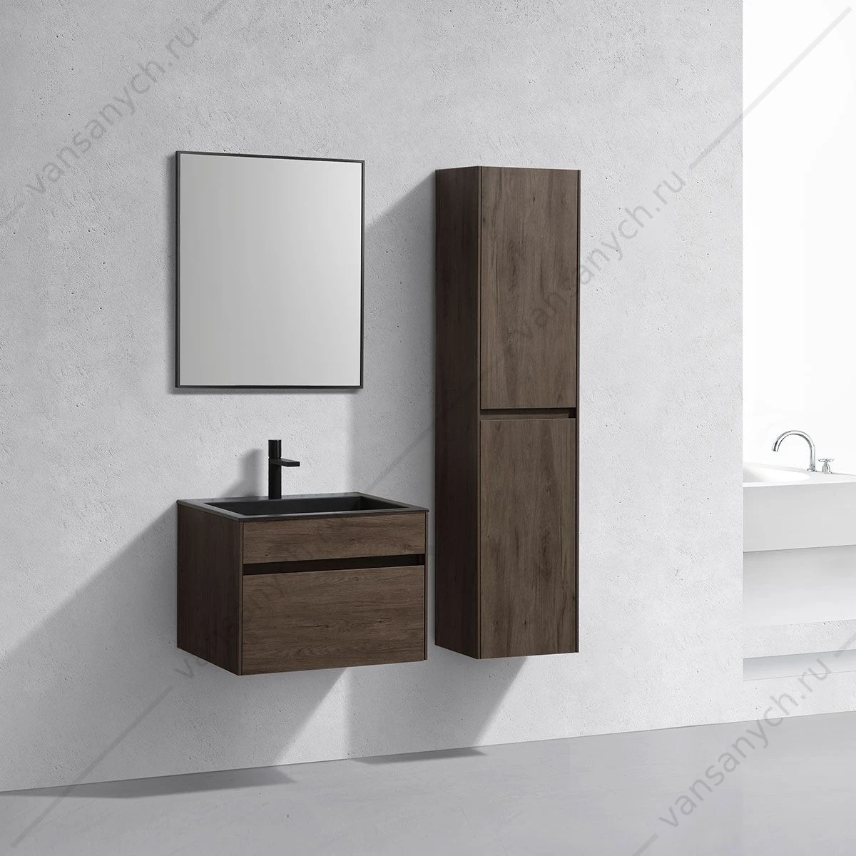 Тумба под раковину 60 Chiara подвесная, 1 ящик, R.Oak, VMC-2C600RO