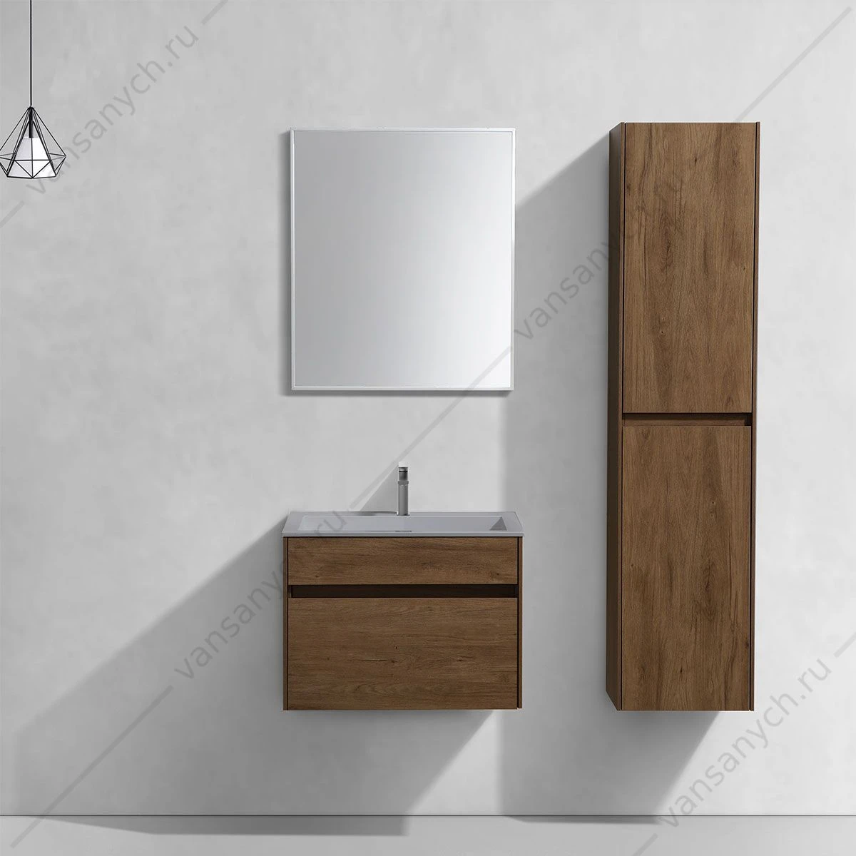 Тумба под раковину 60 Chiara подвесная, 1 ящик, T.Oak, VMC-2C600TO