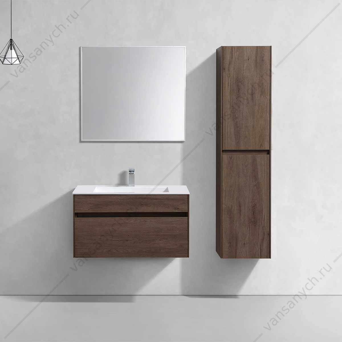 Тумба под раковину 80 Chiara подвесная, 1 ящик, R.Oak, VMC-2C800RO