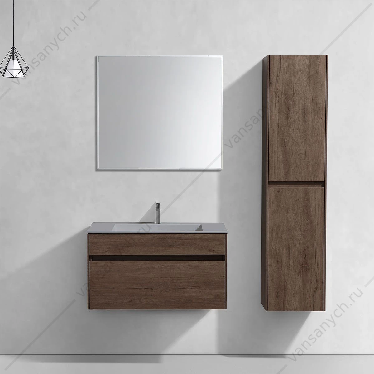 Тумба под раковину 80 Chiara подвесная, 1 ящик, R.Oak, VMC-2C800RO