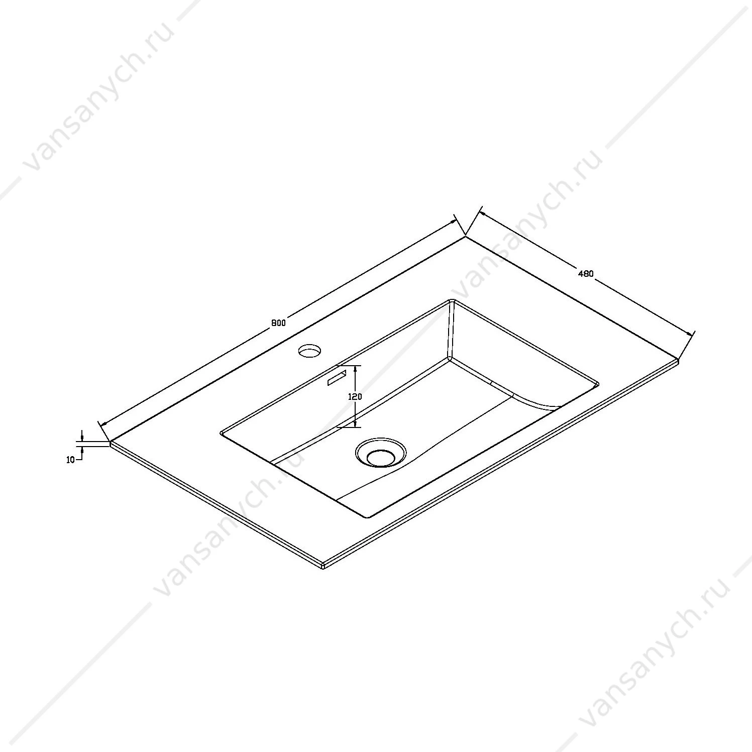 Раковина VCB-13800B из кварца, черный, VCB-13800B