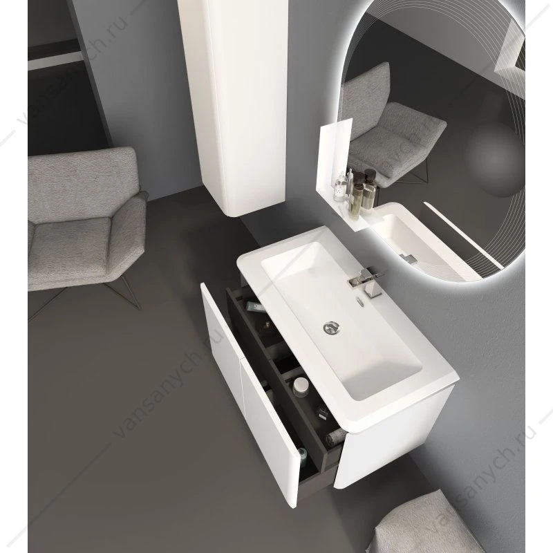 Тумба под раковину 95 CEZARES STYLUS, 4 ящика, Bianco opaco, 55226