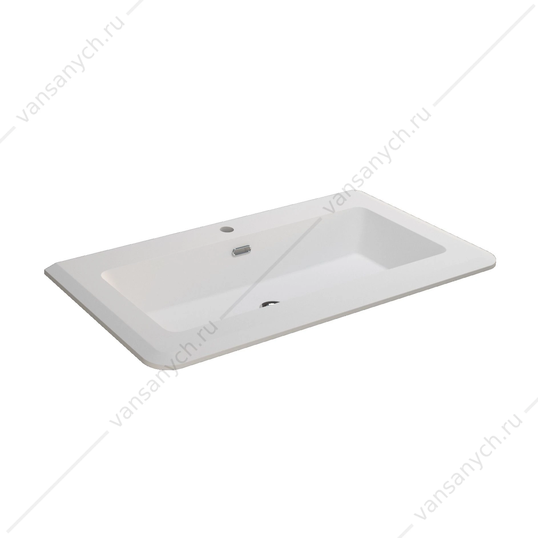 Раковина 95см из иск. мрамора CEZARES solid surface, Bianco opaco, 50264