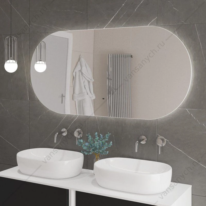 Зеркало 140х70 с подсветкой CEZARES VAGUE, датчик движения, CZR-SPC-VAGUE-1400-700-MOV